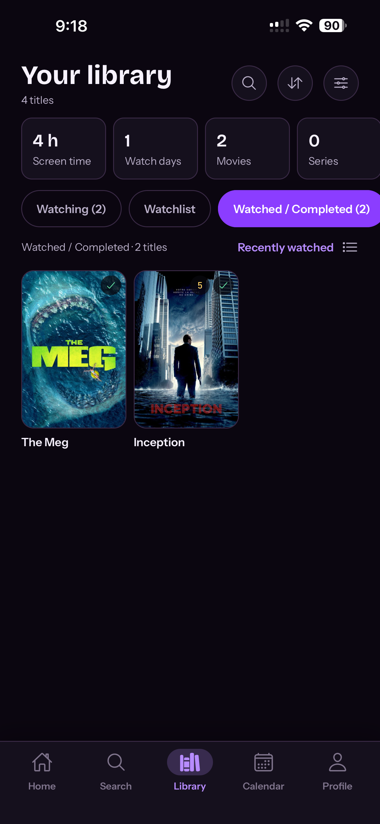 Plotyst app library screen